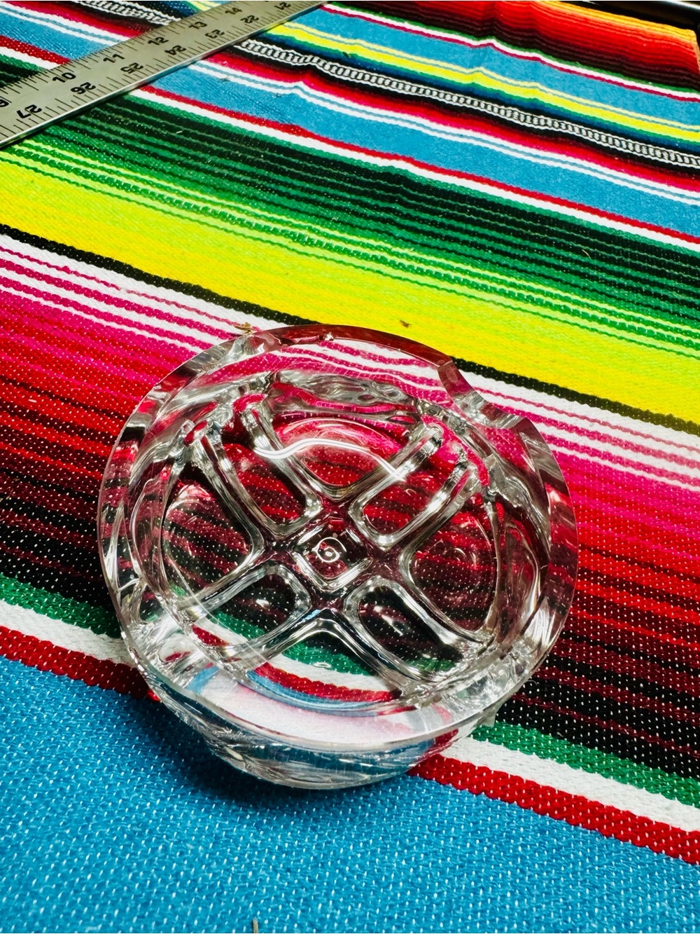 Orrefors Kosta Boda Clear Glass ashtray 1970s